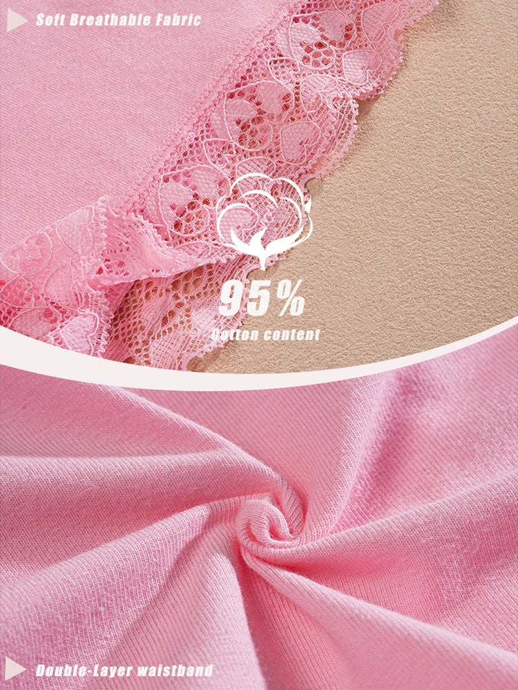 Women's Cotton Lace Boyshorts Sexy Letter Belt Breathable Boxer Panties High Waist Stretch Briefs Comfortable Sport Shorts S-XXL