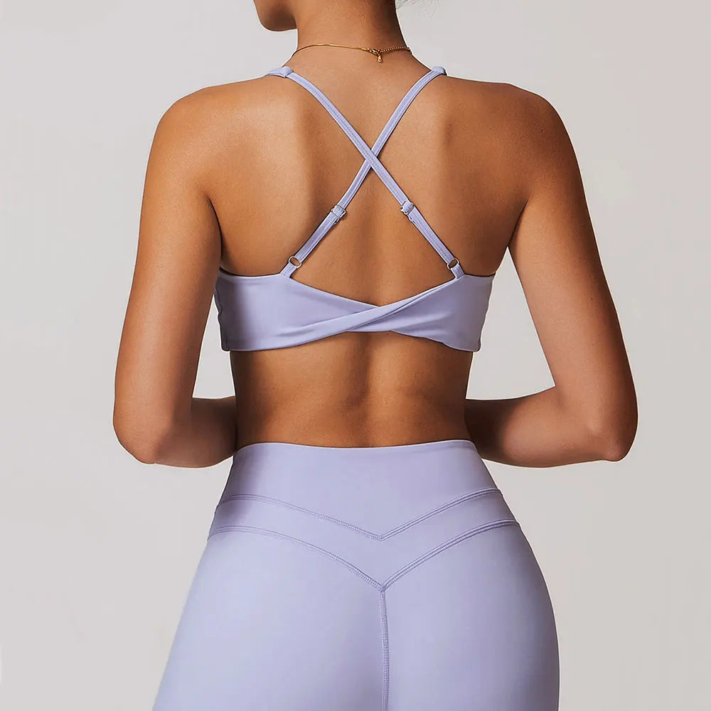 mikeyoga Women Sports Bra Gym Push Up Bra Running Bralette Yoga Top Stretch Underwear Workout Fitness Tank Top Women Sports Vest
