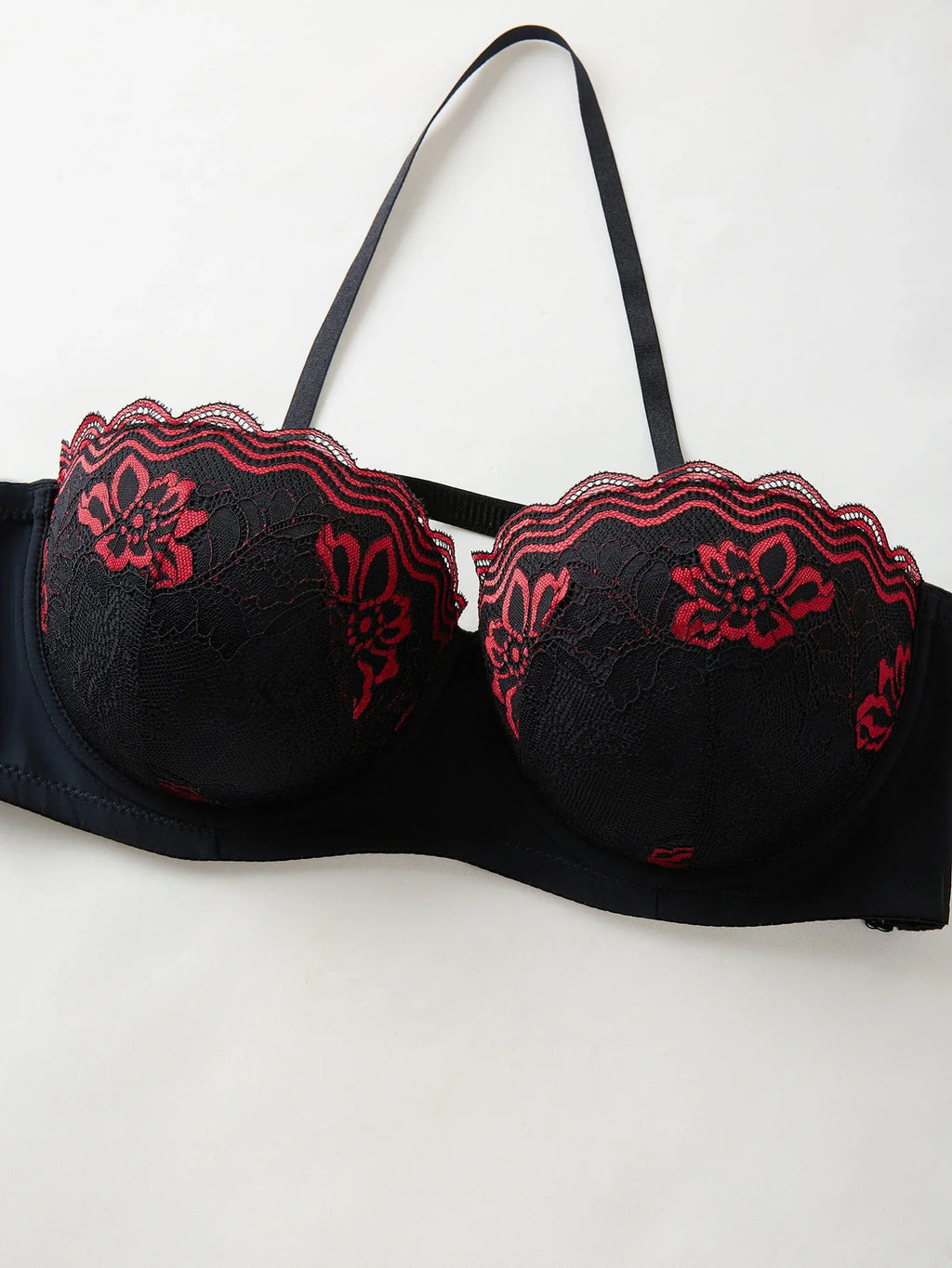 B C D Thin Cup Floral Lace Large Size Bra Side-Breast-Enhancing Silicone Pad Minimizer Push up Comfortable Bra