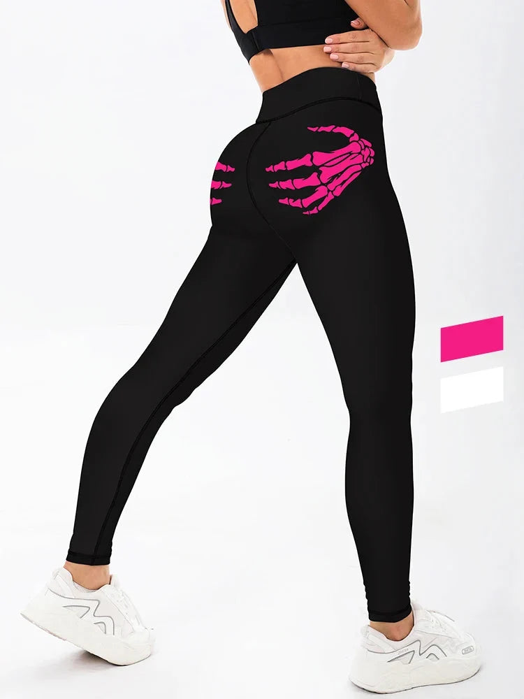 🖤 Women's Claw Skull High-Waisted Yoga Leggings