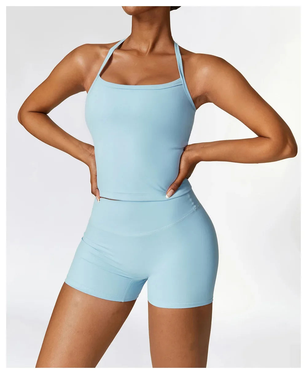 Strappy Sports Bra For Women Gym Workout Tops Sexy Yoga Bra Gather Fitness Push Up Training Running Female Sport Vest