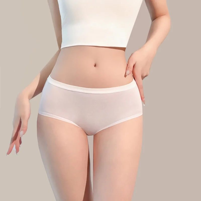 3Pcs/Set Women's Seamless Cotton Briefs Women Panties Solid Color Breathable Underwear Female Low Waist Soft Lingerie S-XXL