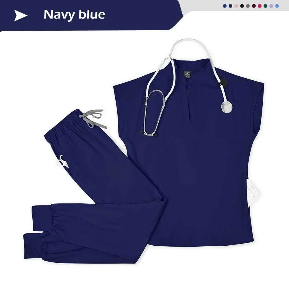 Spandex Stretch Medical Scrub Set Uniform