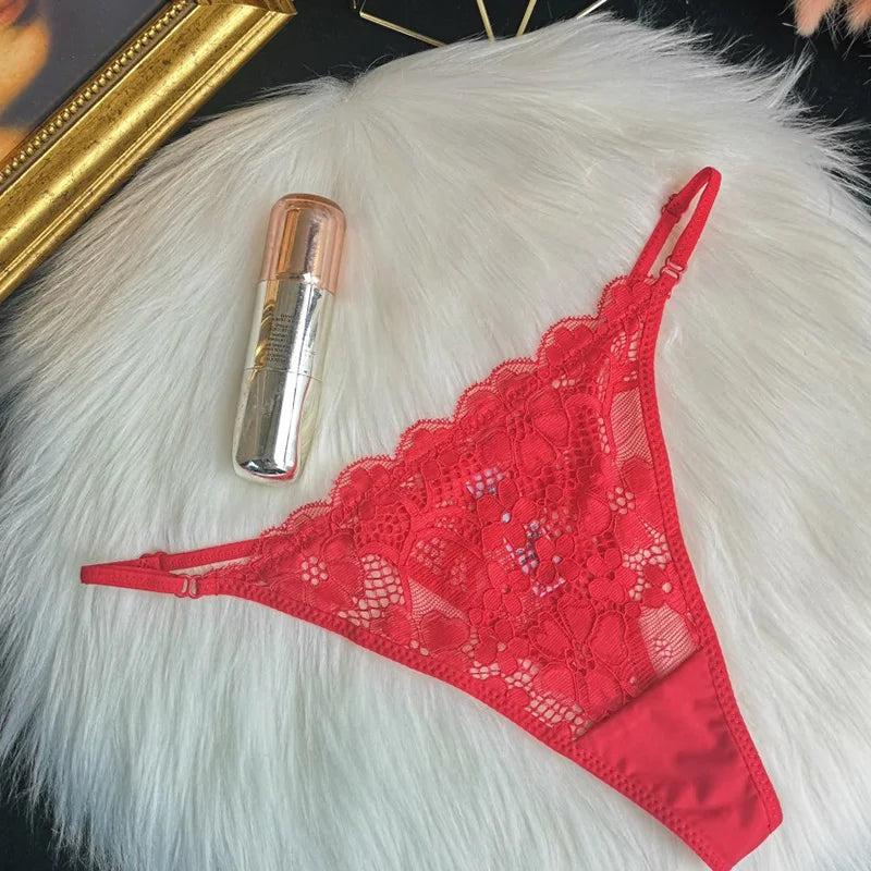 Lace G string Sexy Panties Women Underwear Briefs Hollow Out Thong High Quality Transparent Underpants Lingerie Girls Intimates