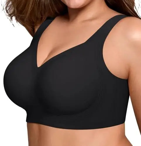 Women's Plus Size Seamless Bra Wire-free Full Cup Bra Comfortable Solid Color Everyday Supportive Plus Up Bra Underwear