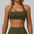 Woman Bra Gym Underwear Yoga Sport Bra Outdoor Jogging Hanging Neck Shoulder Strap Fitness Sports Bra Breathable Sexy Female Top