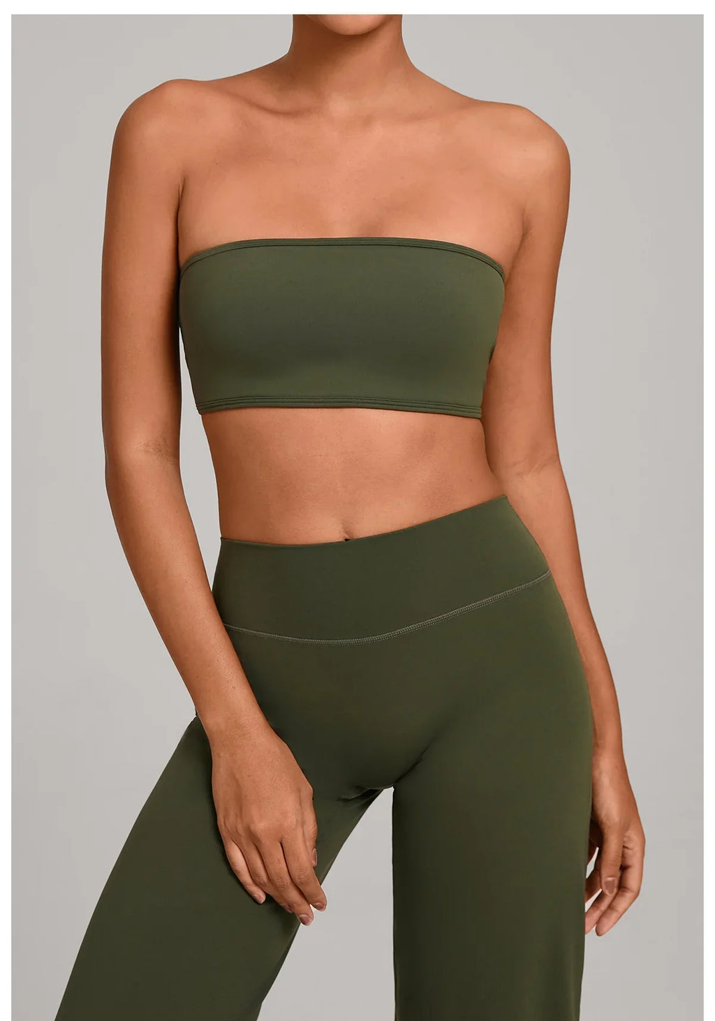 Women Strapless Sports Bra Gym Top Quick-Drying Yoga Clothes Women Tube Top Fitness Chest Wrap Underwear Workout Bra Female