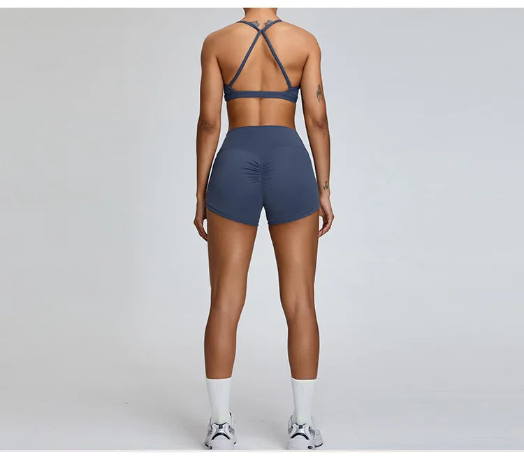 Yoga Shorts Buttock Lift Scrunch Fitness Shorts Gym Legging Cycling Slim Fit Workout Shorts Women High Waist Sports Shorts Women