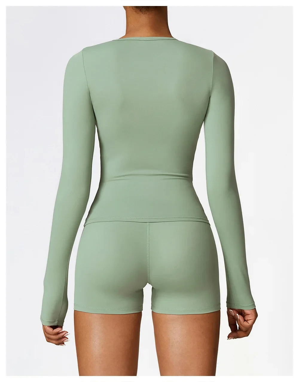 NCLAGEN Long Sleeve Workout Top Gym Pilates Clothes Women Active Wear Sports Shirt Elastic Fitness Yoga Clothing Running Shirts