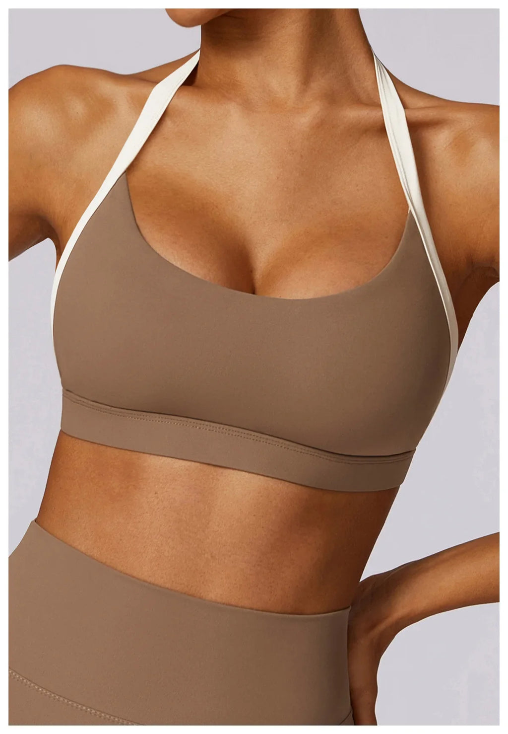 Gym Sport Bra Halter Sports Bra Anti-sweat Breathable Yoga Bra Shockproof Crop Top Fitness Top Push Up Workout Top Women