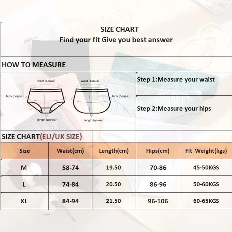 3PCS Women's Cotton Briefs Panties Female Sexy Low Waist Underwear M-XL Breathable Panty Girls Comfortable Intimates Lingerie