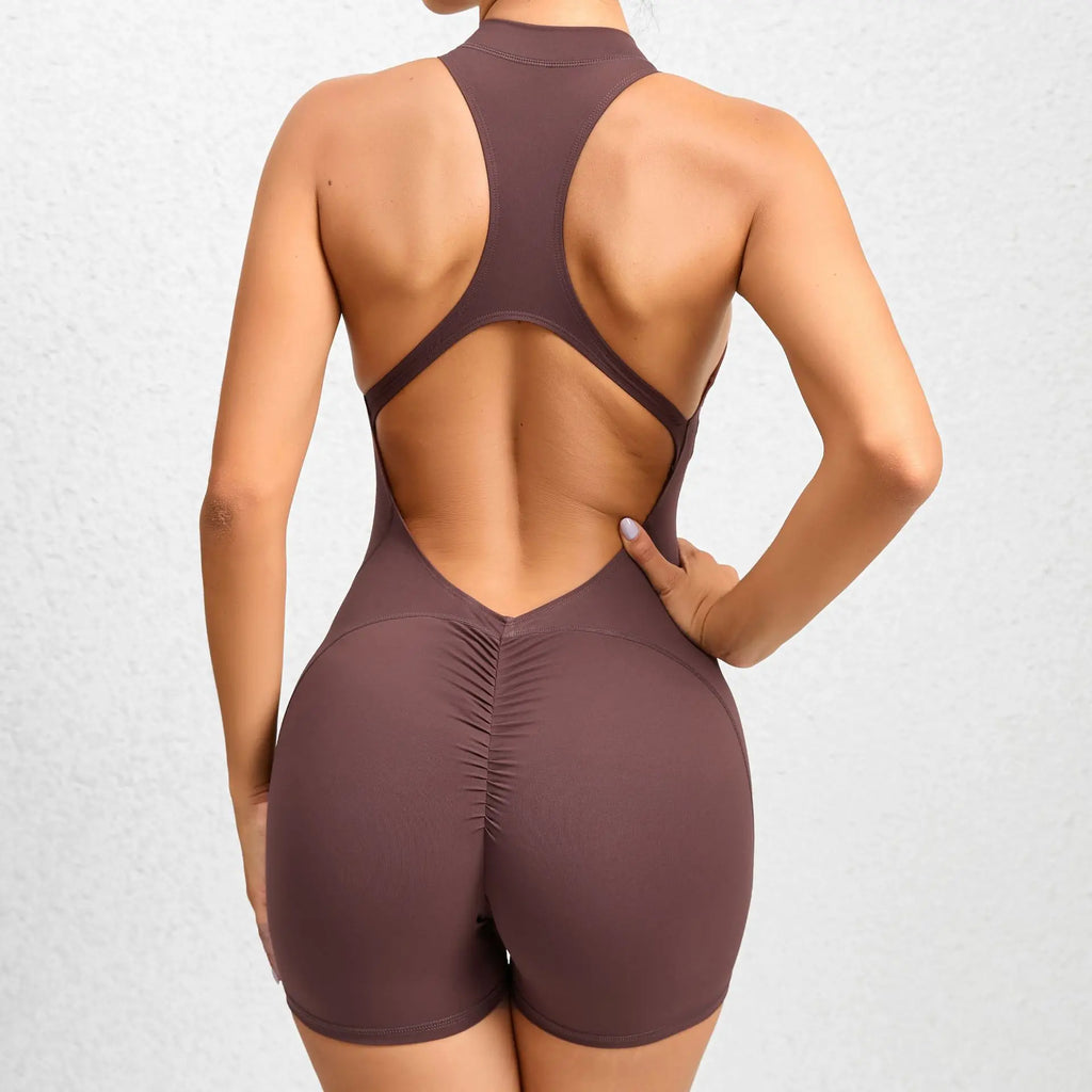 Summer Short Sports Jumpsuit Sleeveless Gym Set Women Yoga Clothes Rompers Workout One-piece Suit Outdoor Recreation Bodysuits