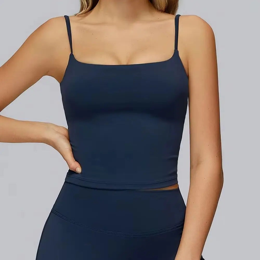 Running Underwear Sports Bra Women High Support Open Back Yoga Breathable Slim Fit Fitness Pilates Tank Top With Removable Pads