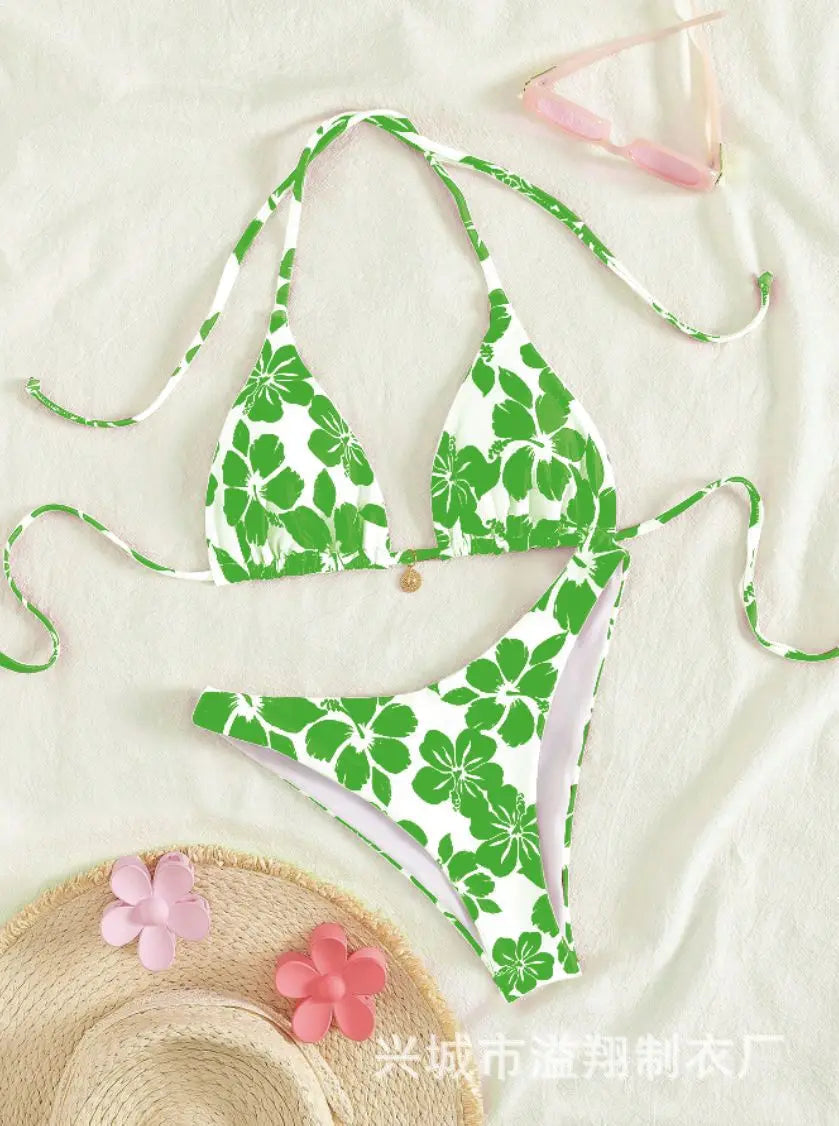 Micro Bikini 2026 Push Up Women Swimsuits Sexy Swimwear Brazilian Bikini Set Biquini Print Swimsuit Summer Brown Beachwear