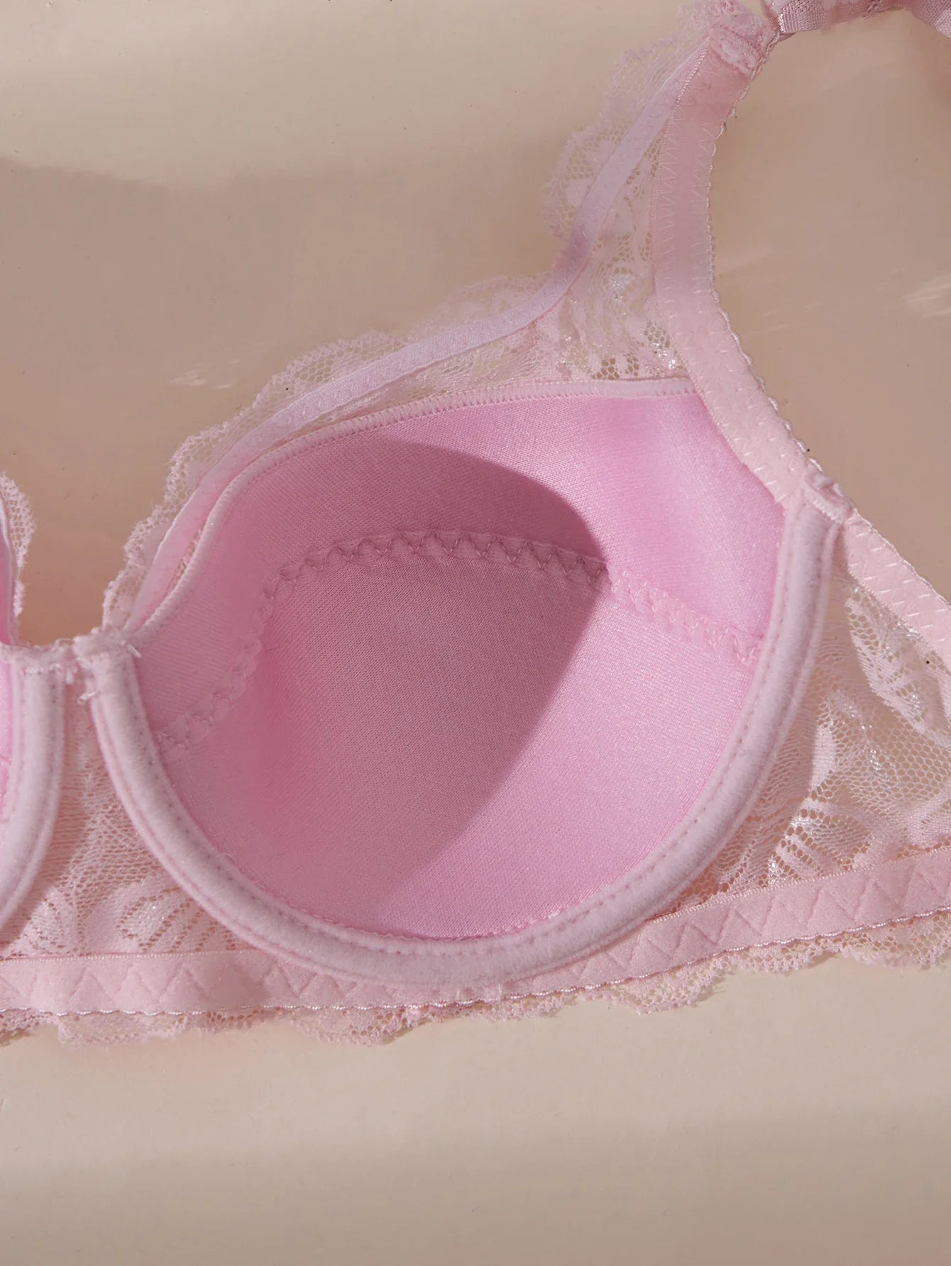 2Pcs Set Women's Sexy Bras Thin Lace Underwire Push-Up Soft Bra Adjustable Women's Underwear Set No Lining Breathable Comfortable