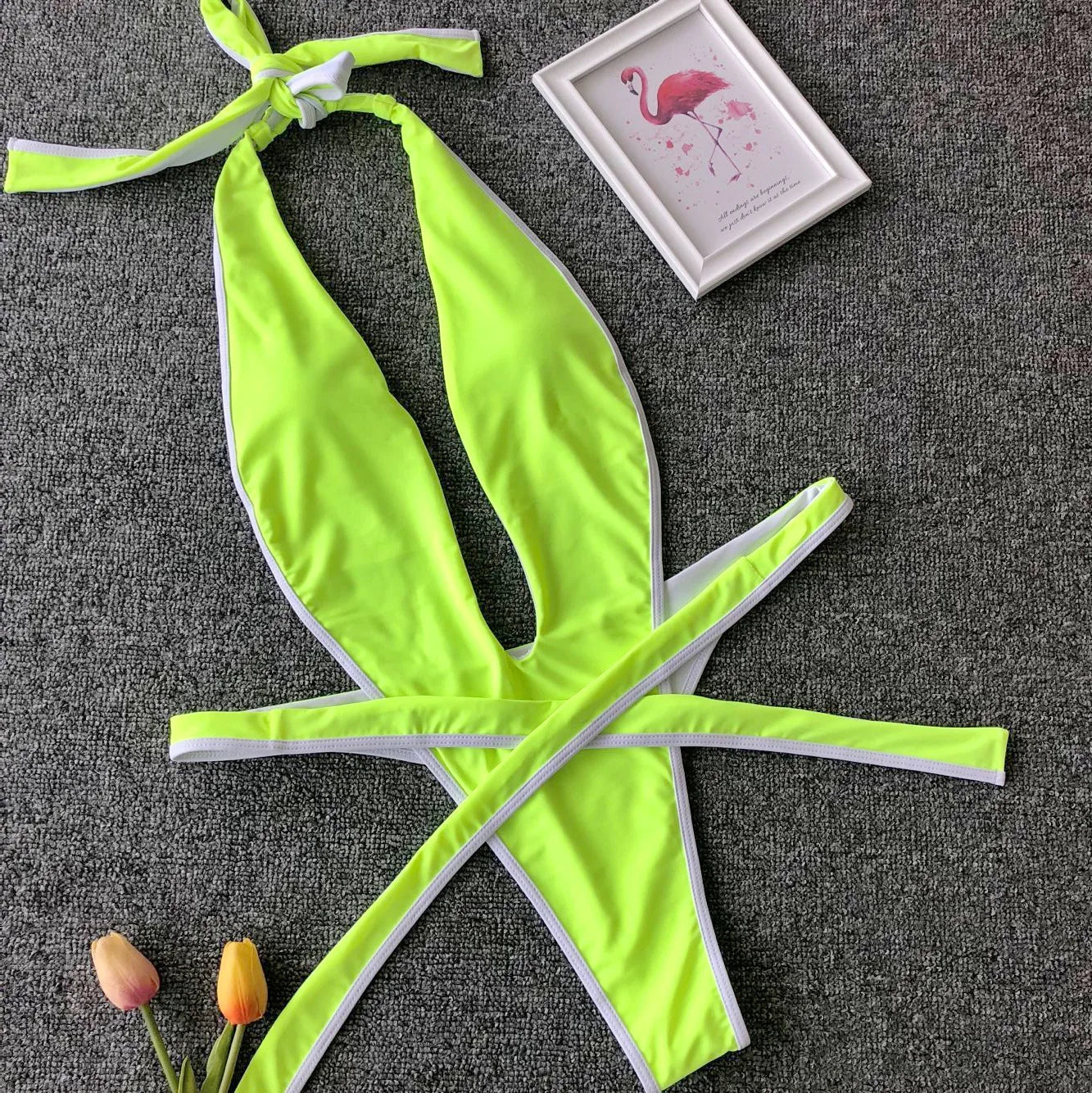 Sexy Bikini 2025 Swimsuit Woman Hollow Out Black Leopard Print Thong Swimwear Front Tie Bathing Suit Backless One Piece Swimsuit