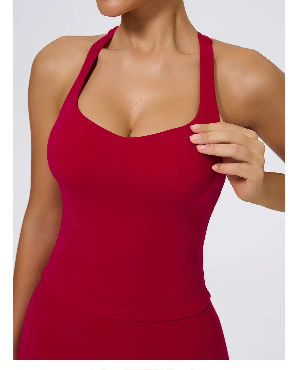 Hearuisavy Summer Woman Sports Vest I-Back Strap Design Gym Sportswear Breathable Quick Dry Fitness Tank Top Running Yoga Top