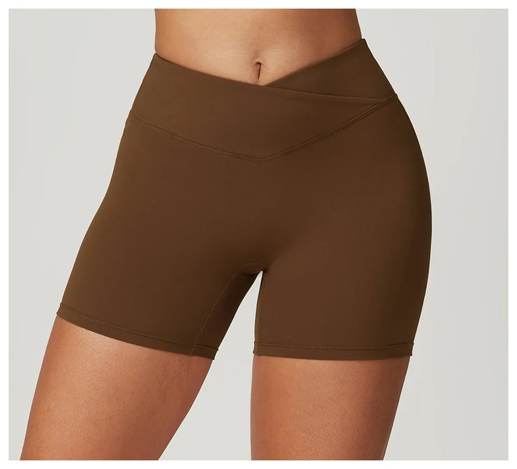 Yoga Shorts Women High Waist Workout Shorts Fitness Yoga Tights Lift Butt Fitness Ladies Yoga Gym Running Short Pants Sportswear