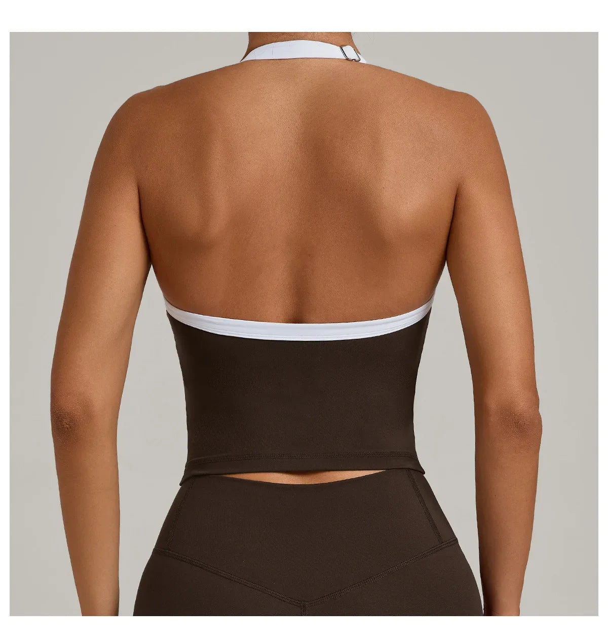 Hanging Neck Top Women Sports Bra Push Up Fitness Yoga Bra Color Blocked Underwear Gym Sport Tops Women Running Vest Bralette