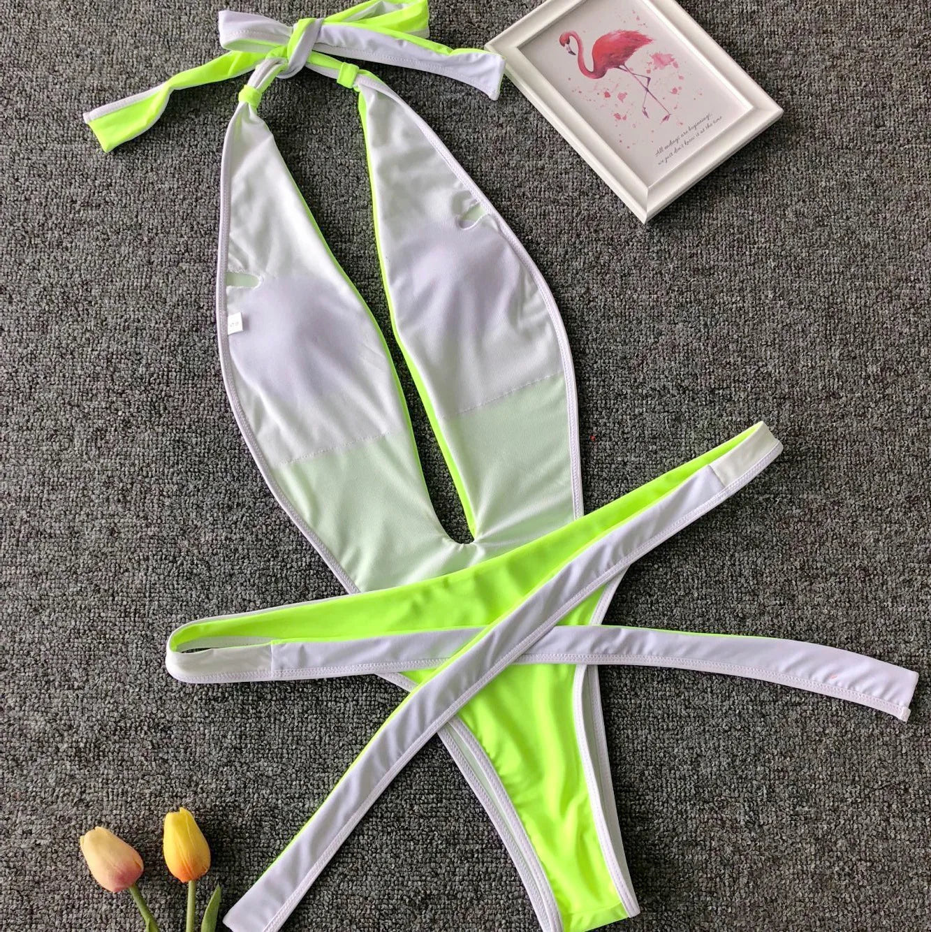 Sexy Bikini 2025 Swimsuit Woman Hollow Out Black Leopard Print Thong Swimwear Front Tie Bathing Suit Backless One Piece Swimsuit