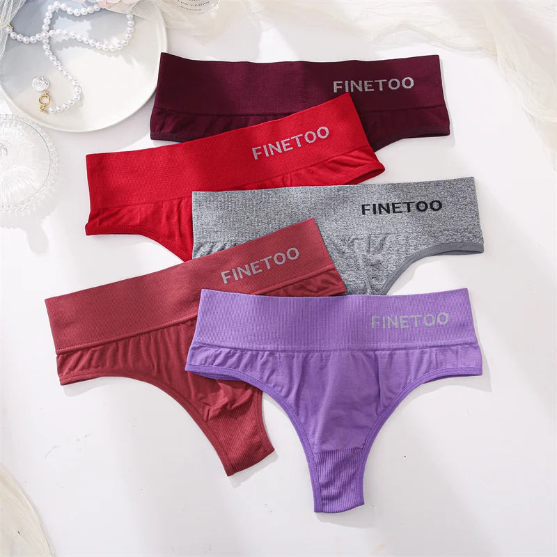 3Pcs M-2XL Seamless Thongs Women High Waist G-string Ladies Comfortable Bikini Panties Thong Underpants Girls Underwear Lingerie