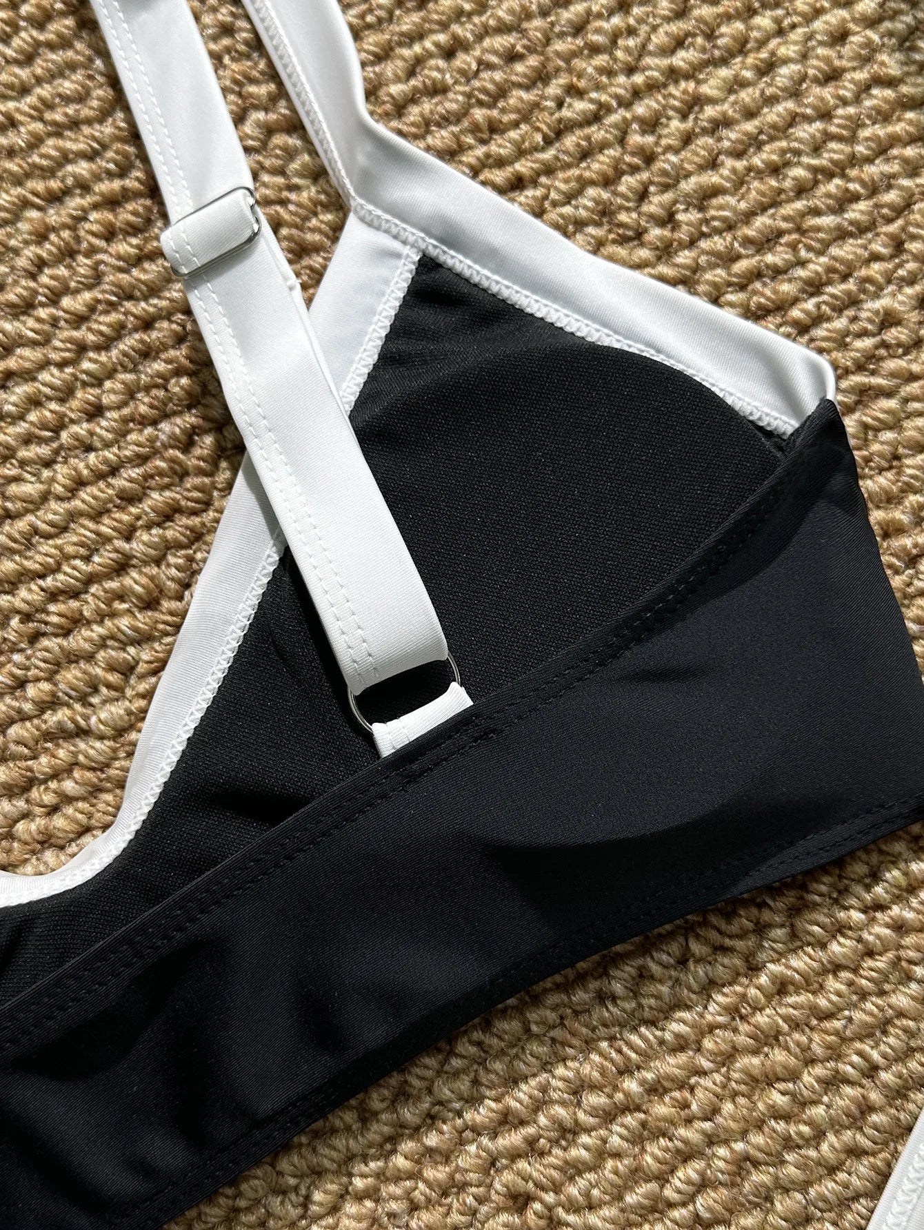 Sexy Red Contrast Bikini Set 2026 Women Halter Push Up Bra Pleate Thong Swimsuit Brazilian Beach Bathing Suit Holiday Swimwear