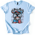 Schnauzer Patriotic Dog USA Pride Fourth Of July Stars And Stripes Edition Graphic Tee
