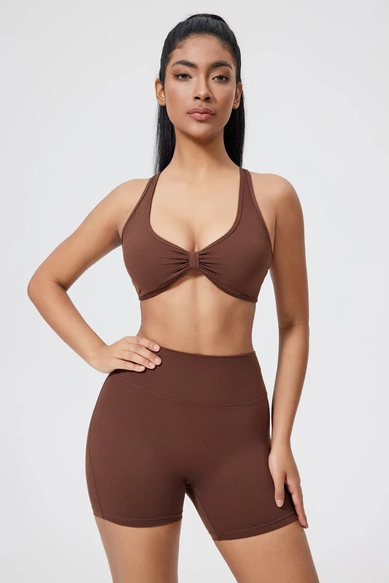DIAS FIT JOY fold sports bra cross beauty back detachable yoga bra tight fitting outdoor sports running fitness gym suit