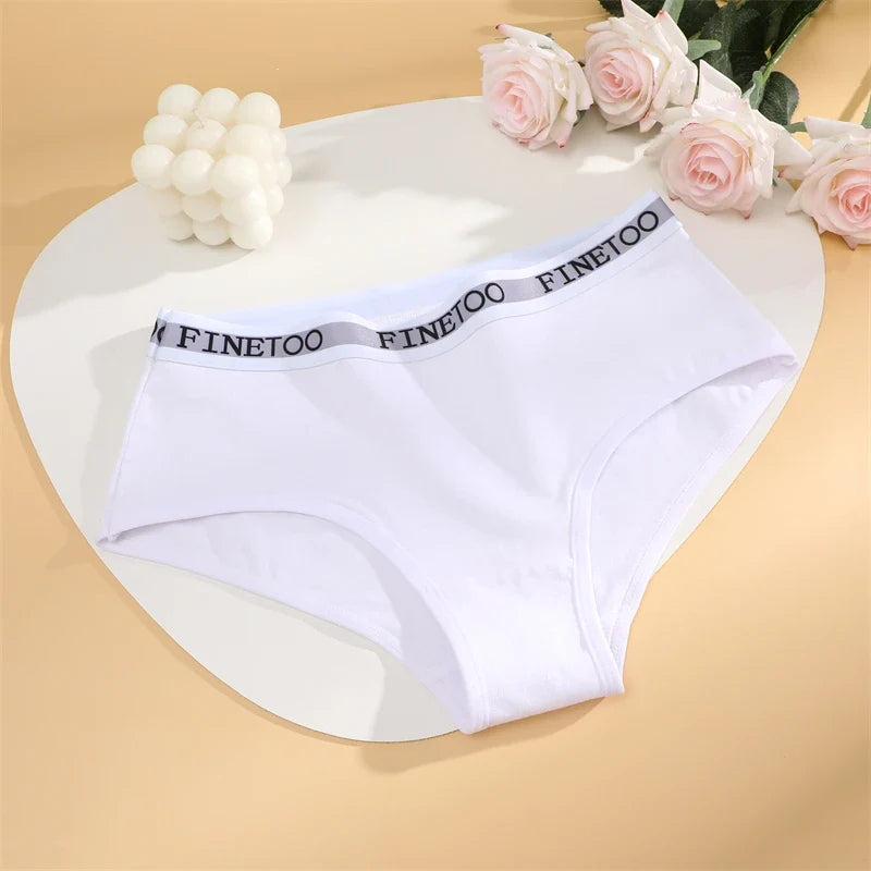 New 3Pcs Women's Cotton Briefs Letter Belt Underwear Women Panties Sexy Breathable Briefs Female Stretch Ladies Soft Lingerie