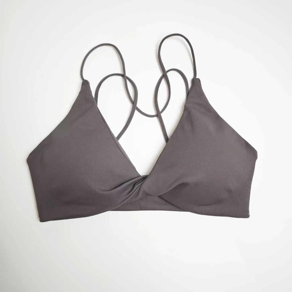 NCLAGEN Vision Twist Front Sports Bra High Support Push-up Gym Underwear Cross Thin Strap Workout Fitness Running Sexy Yoga Top