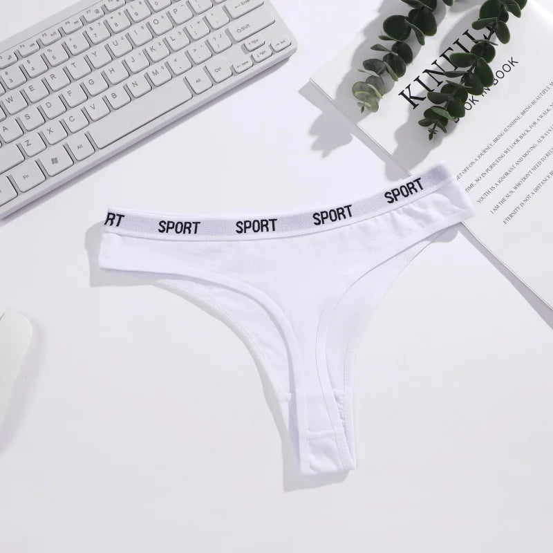 6Pcs/Set Women Thongs Cotton Panties Plus Zise Underwear Sexy G-String Low Waist Briefs Underpants Comfortable Lingerie S-XL