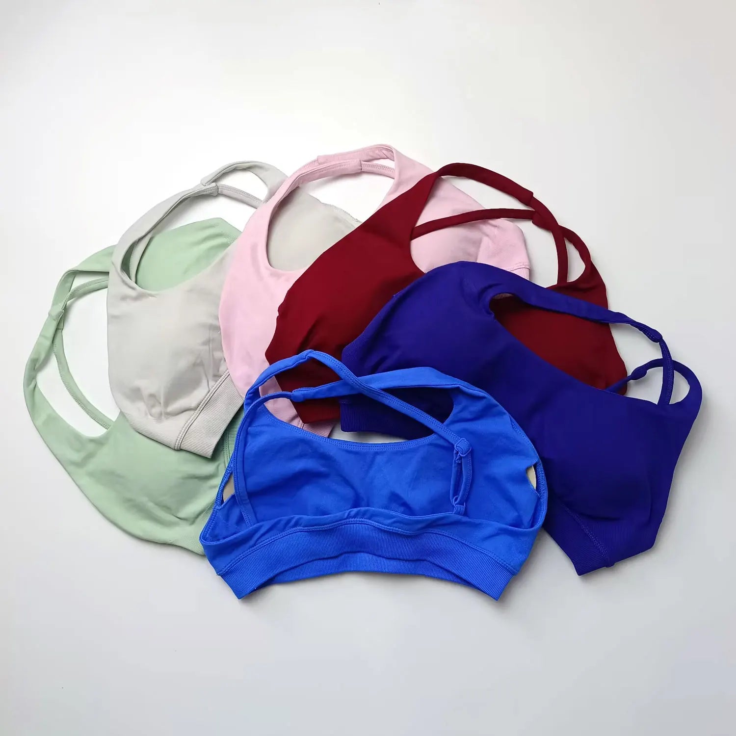 NCLAGEN Asymmetric Sports Bra Gym Top Woman High Support Halter Backless Fitness Speed Activewaer Workout Seamless Underwear