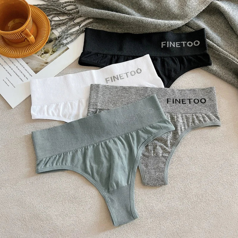3Pcs M-2XL Seamless Thongs Women High Waist G-string Ladies Comfortable Bikini Panties Thong Underpants Girls Underwear Lingerie