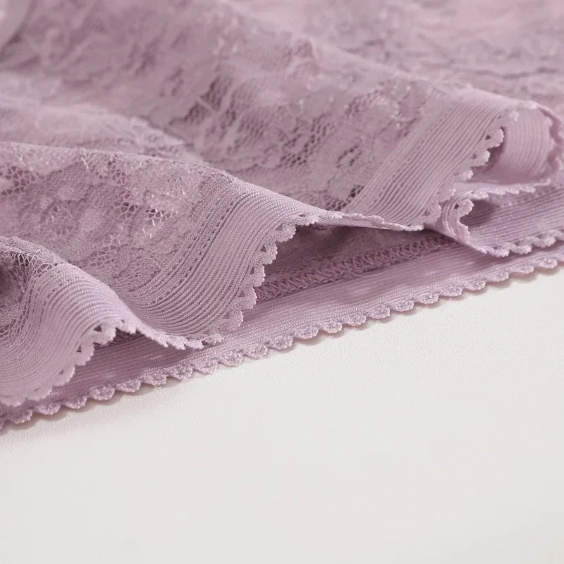 FINETOO 3PCS Women Lace Panties Sexy Hollow Underpants Sexy High Waist Lace Panty Elegant& Romantic Ladies Breathable Underwear