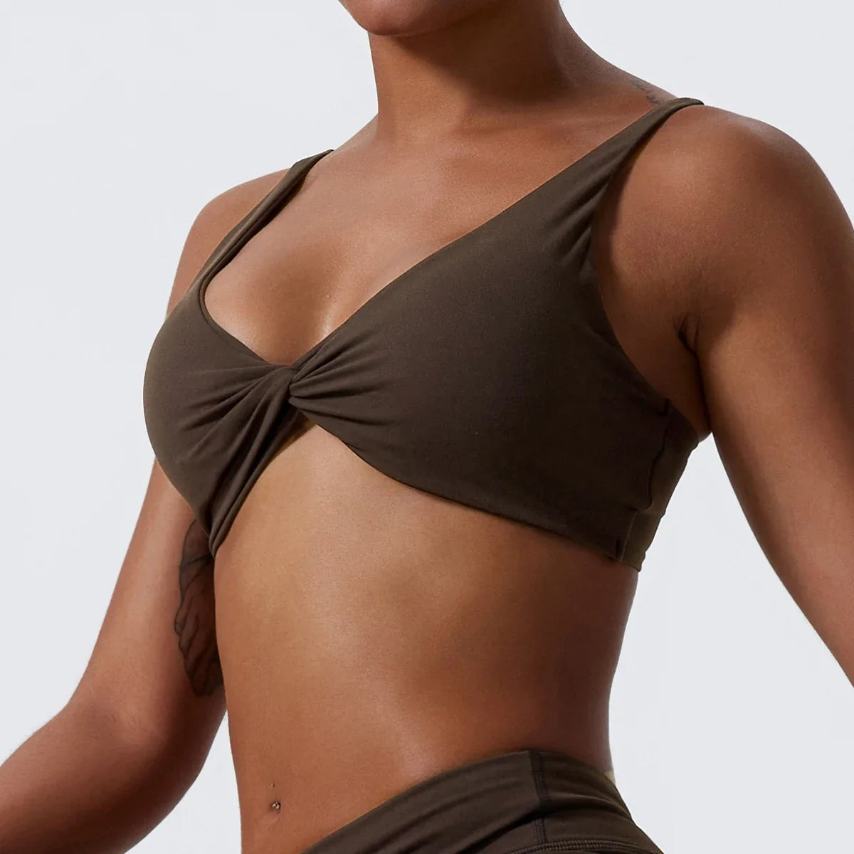 Hearuisavy Summer Sports Bra Shockproof Push Up Gym Top Women Quick-Dry Yoga Clothes Pleated Design Brassiere Workout Crop Top