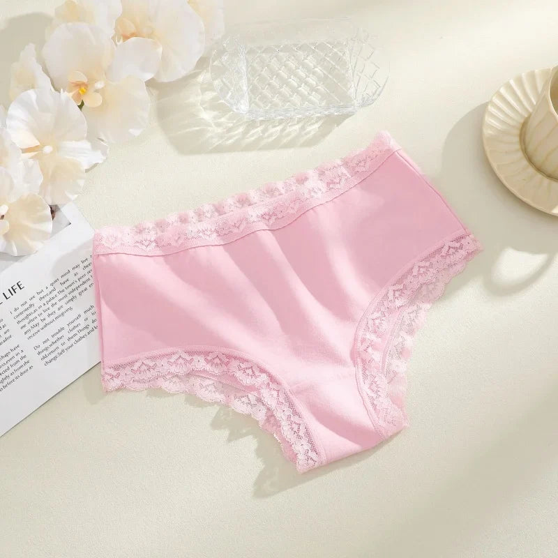 3Pcs/Set Women's Seamless Cotton Briefs Women Panties Solid Color Breathable Underwear Female Low Waist Soft Lingerie S-XXL
