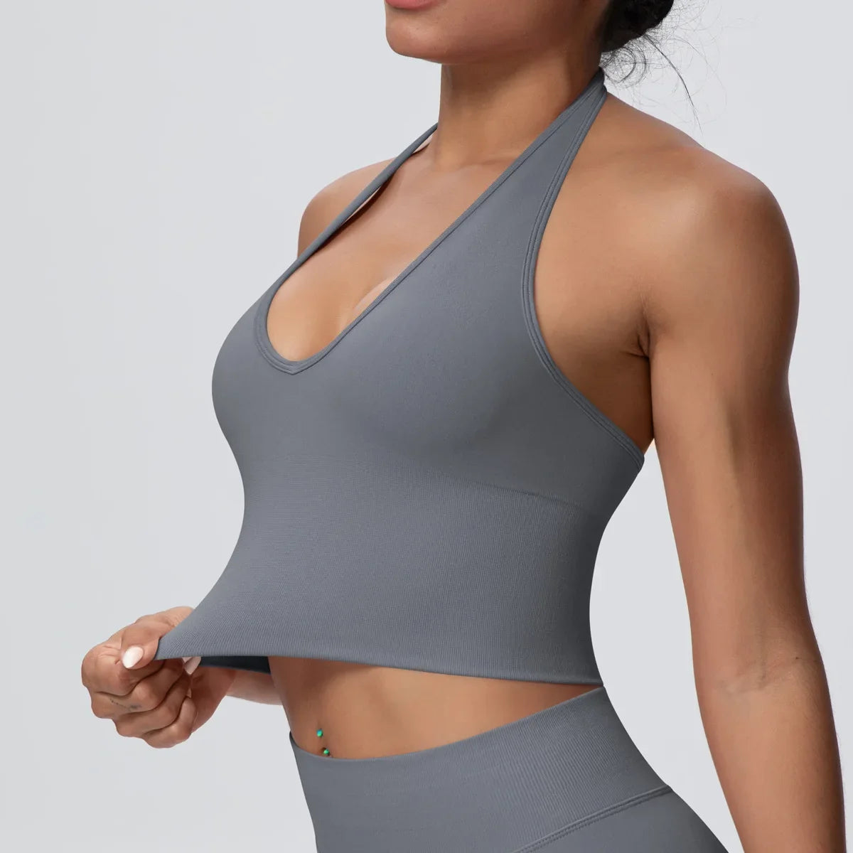Gym Tops Women Halter Top Gym Vest Woman Sexy Backless Push Up Sport Bras Running Vest Workout Tops Activewear Yoga Fitness Vest