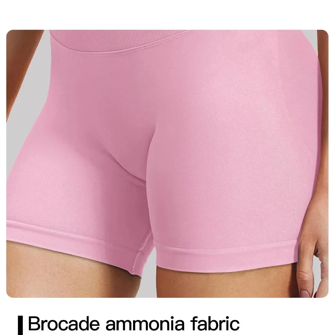High stretch hip lifting fitness yoga shorts with peach hips and no awkward lines, Pilates medium intensity training shorts