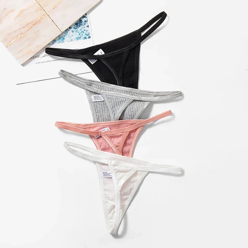 Sports Cotton Sexy Women's Panties Simple Thongs Lingerie Briefs Female Underwear G-Strings Hot T-Back Breathable Underpants