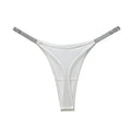 Sexy Panties Women Thongs Rhinestones G string Letter Diamonds Sports Thong Low Waist Briefs T-back Fitness Size S-XL