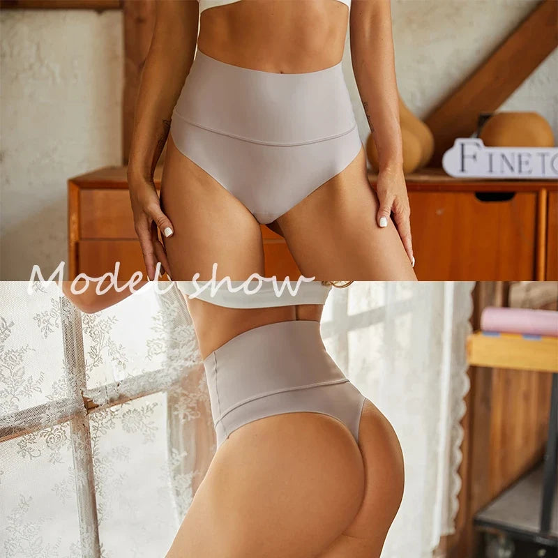 Women Seamless Bodysuit Bikini High WaistShapewear Tummy Control T-Back Thongs Female Slimming Waist Trainer Underwear G-string