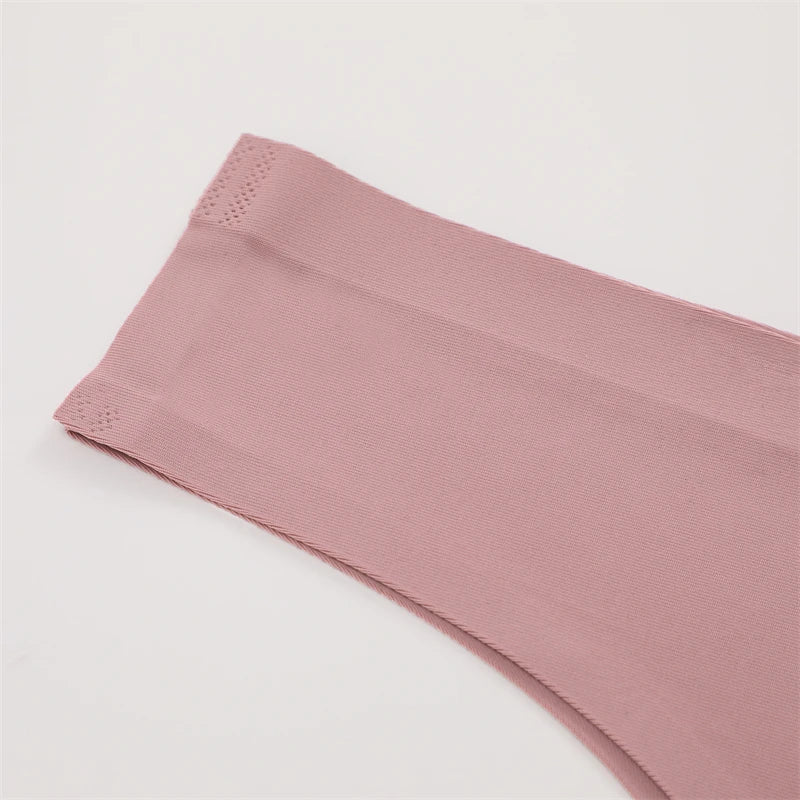 5PCS Seamless Maillard Panties Ultra-thin Brazilian panties Women Ice Silk Underwear Sexy Panty Low Waist G-string Female Solid