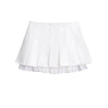 Summer New Leisure Lace Splicing Short Skirt Women Pure Desire Spicy Girl High Waist Hundred Fold A-line Half Length Skirt 7V01