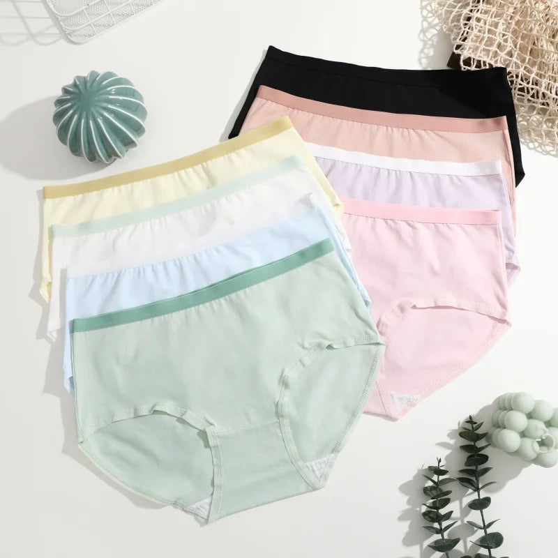 3Pcs/Set Women's Seamless Cotton Briefs Women Panties Solid Color Breathable Underwear Female Low Waist Soft Lingerie S-XXL