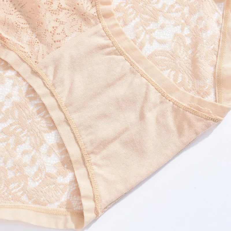 2Pcs/Set Women Sexy Panties Hollow Out Lace Floral Ladies Briefs Low Waist Solid Comfortable Hot Sale Female Underpants S-XXL