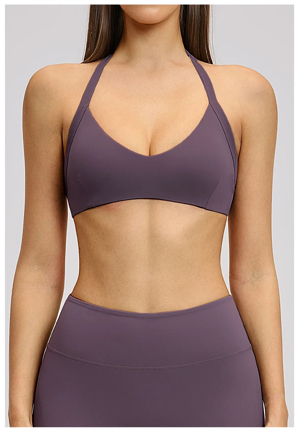 Summer Sports Bra Women Seamless Halter Top Fitness Bra High Support Push-up Open Back Gym wear Running Yoga Workout Underwear