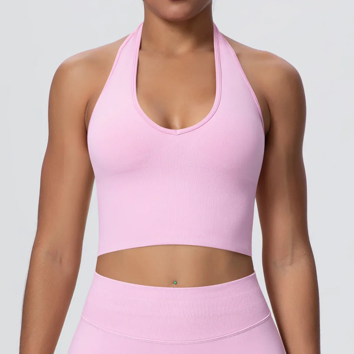 Gym Tops Women Halter Top Gym Vest Woman Sexy Backless Push Up Sport Bras Running Vest Workout Tops Activewear Yoga Fitness Vest