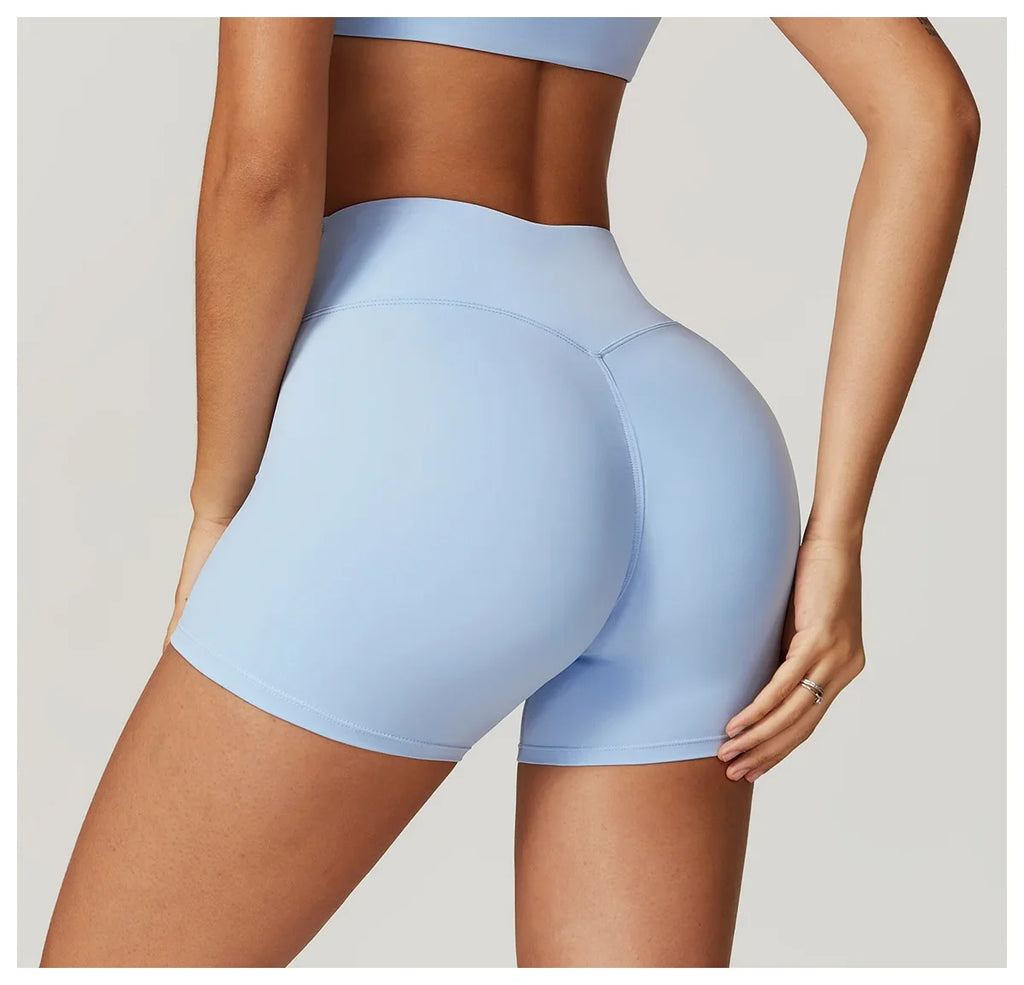 Yoga Shorts Women High Waist Workout Shorts Fitness Yoga Tights Lift Butt Fitness Ladies Yoga Gym Running Short Pants Sportswear
