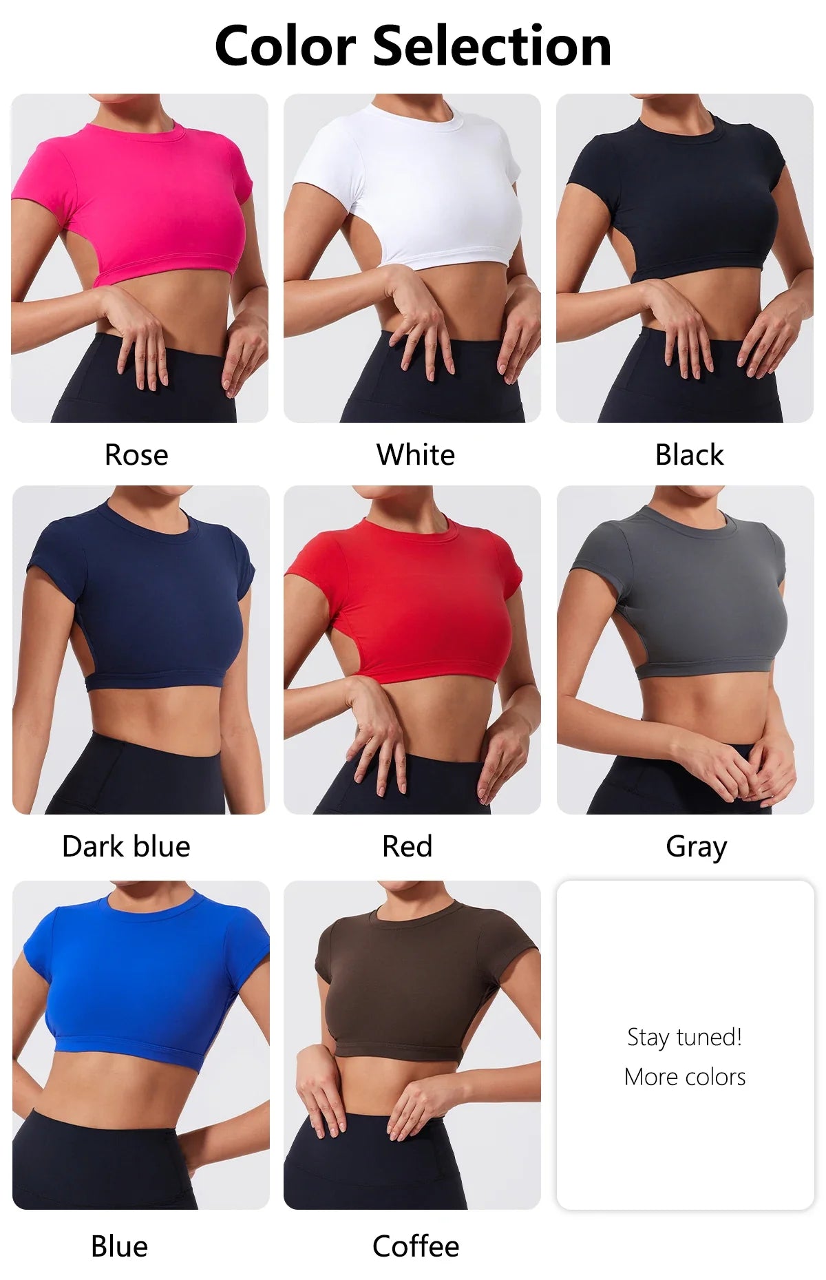 Hearuisavy Summer Sports Shirts Workout Tops Fitness Activewear Quick-Dry Yoga Clothes Sport Crop Tops Backless Gym Top Women