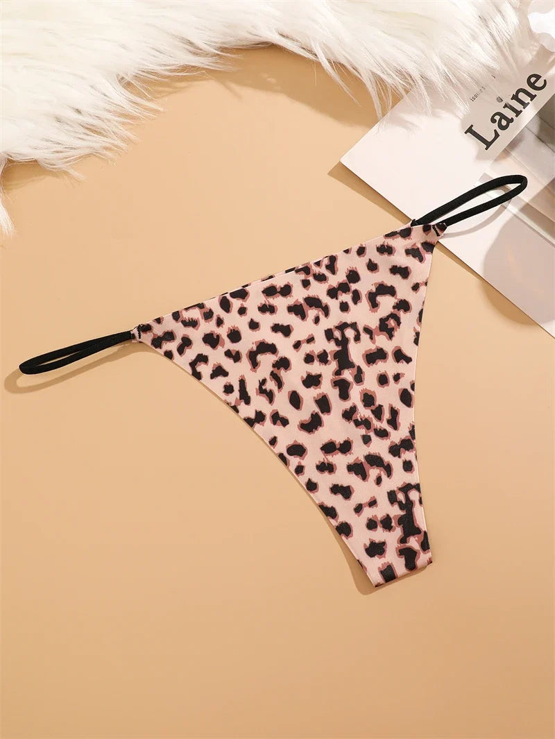 7PCS Women Seamless Leopard Butterfly Panties Sexy Ultra-thin Briefs Female Ice Silk No Trace Underwear Low Rise Soft Lingerie